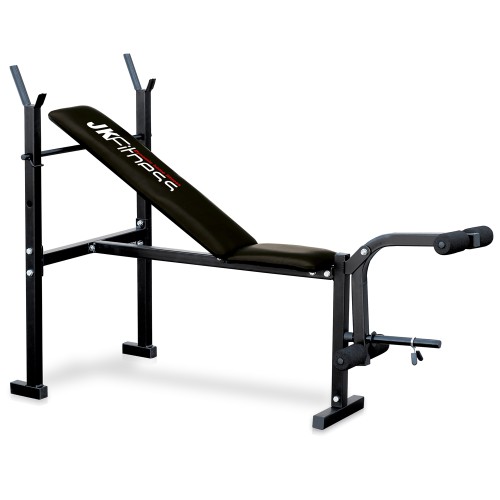 Barbell Rack - Adjustable Fitness Gym Bench With Barbell Holder Jk6055
