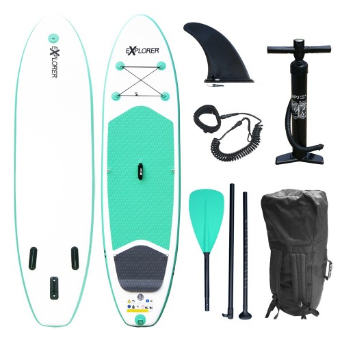 Canoes and Sup - Sup Paddleset 300 Inflatable Surfboard With Pump Paddle And Bag