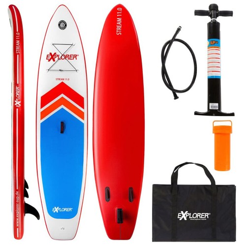 Canoes and Sup - Sup Stream 11.0 Stand Up Paffle Inflatable Surfboard With Pump And Bag
