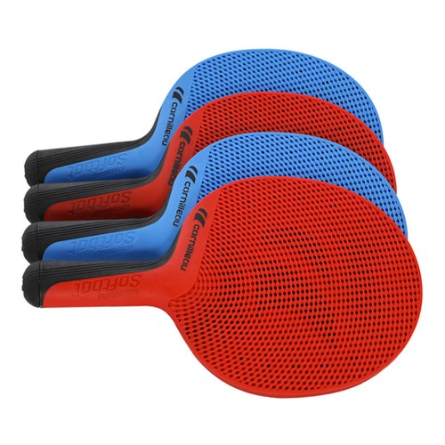 Ping Pong rackets - Softbat Pack Ping Pong Four 4 Rackets And 4 Balls Outside