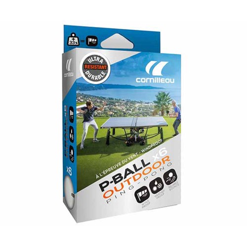 Ping Pong Accessories - Ping Pong Balls P-ball Outdoor Ultradurable 6 Pieces