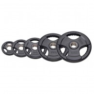 Tri-grip Rubberized Olympic Cast Iron Disc