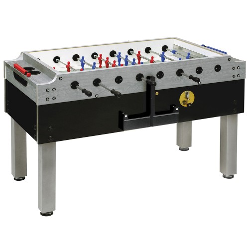 Table Football - Olympic Silver Football Table Football Table With Retractable Rods And Coin Acceptor