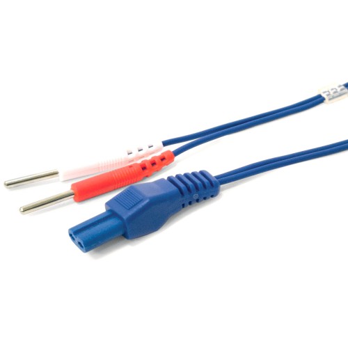 Accesorios Electroestimuladores - Cable De Recambio Para Electroestimulador De 2 Canales Con Enchufe Rectangular