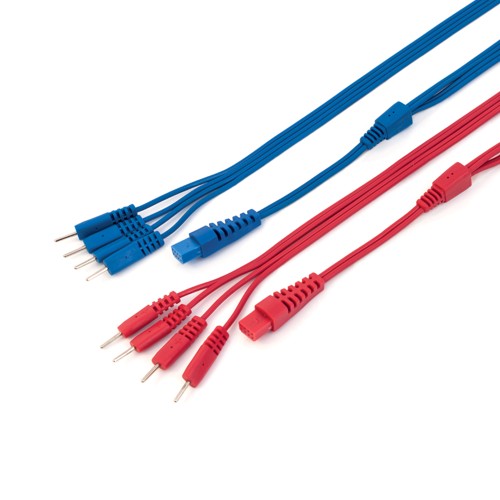 Electrostimulators Accessories - Kit 2 Cavi Sdoppiati Per Elettrostimolatori 4 Canali 