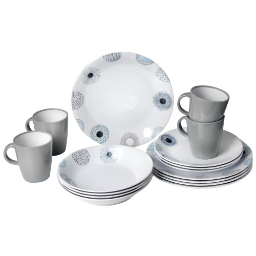 Kitchen items - Melamine Dinnerware Set Lunch Box Deep Sea 16pcs