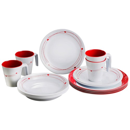 Tableware set - Cosmic Melamine Crockery Set 16 Pieces