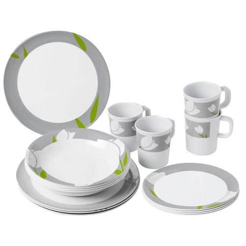 Tableware set - Melamine Tulip Dinnerware Set 16 Pieces
