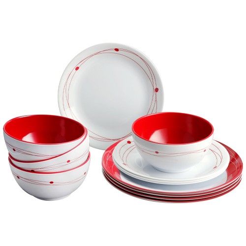 Tableware set - Midday Cosmic 12pc Melamine Dinnerware Set