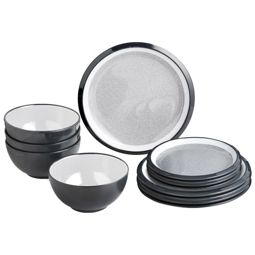 Housewares and Textiles - Midday Granyte 12-piece Melamine Dinnerware Set