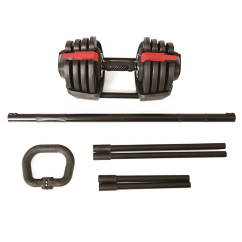 Handlebars - 3 In 1 Adjustable Set Consisting Of Dumbbell/barbell/2 Kettlebells