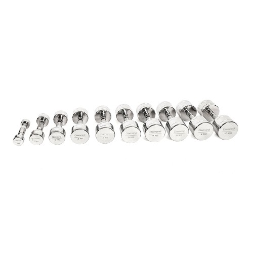 Handlebars - Set 10 Pairs Chrome Dumbbells 1-10 Kg