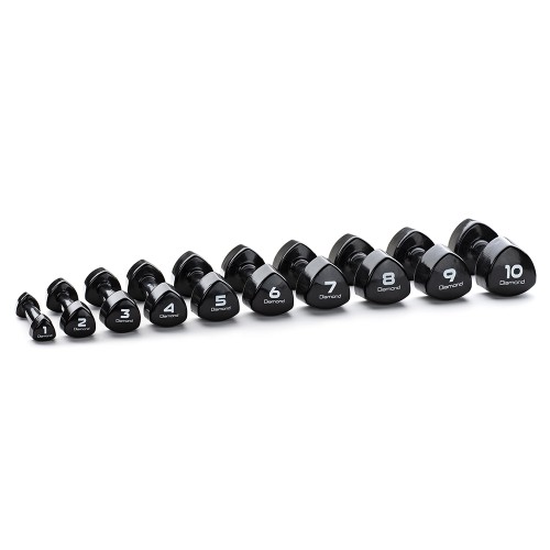 Handlebars - Set 10 Pairs Vinyl Dumbbells 1-10 Kg Black