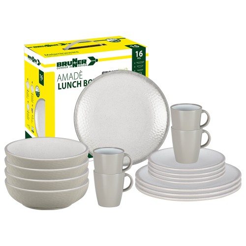 Tableware set - Melamine Dinnerware Set Lunch Box Amadè 16pcs