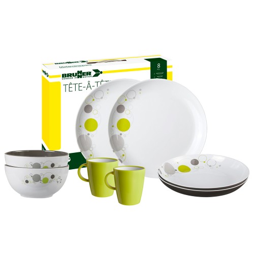 Kitchen items - Tête-à-tête Space 8-piece Melamine Dinnerware Set