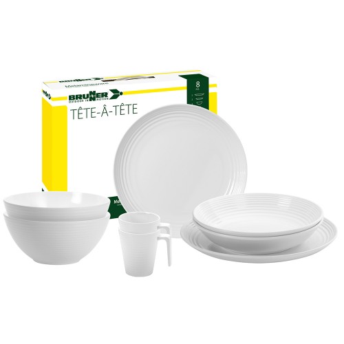 Housewares and Textiles - Melamine Tableware Set Tête-à-tête Spherica 8pcs