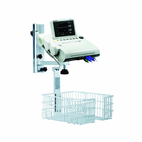 Medical office furniture - Wall Support With Basket For Fetal Monitors