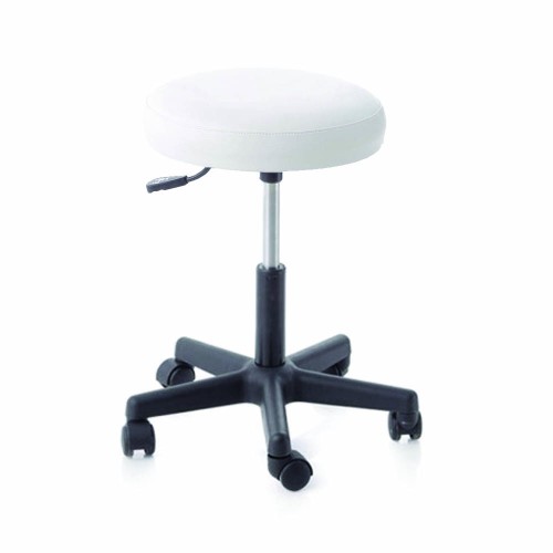 Clinic Chairs and Stools - Stool With Padded Seat, Gas Liftable Plastic Base