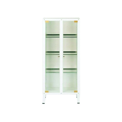 Clinic furniture - Showcase Cabinet 2 Doors 3 Shelves In Stainless Steel 75x38x169h