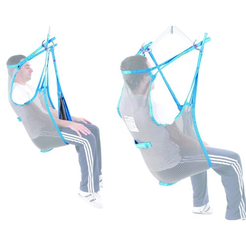 Slings for patient lifters - Universal Mesh Harness With Headrest For Patient Lifts/standers