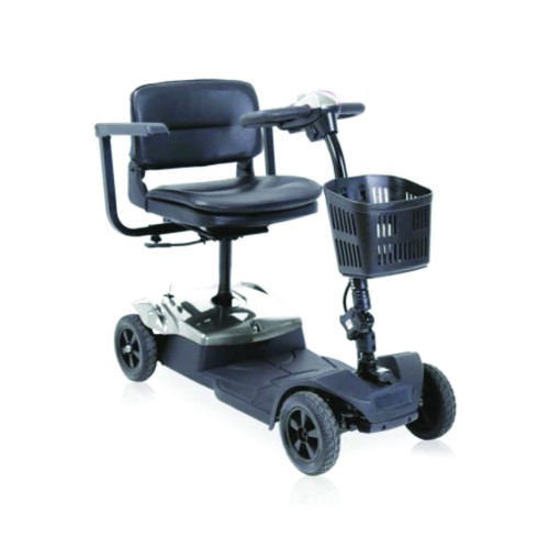 Roller für Behinderte - Elektroroller 4 Räder Abnehmbar Faltbar 200 Weiß