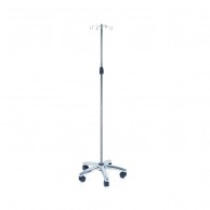 Pole With 4 Stainless Steel Hooks With Aluminum Base And Wheels