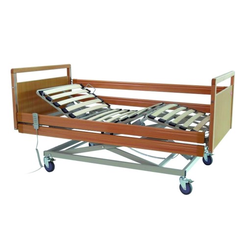 Inpatient beds - Three Joint Electric Hospital Bed On Elevating Wheels