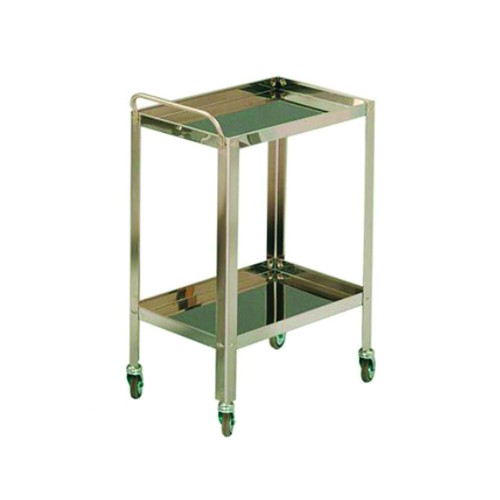 Medical office furniture - Stainless Steel Trolley For Dressing 60x40x80h 2 Shelves
