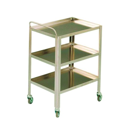 Sanitary trolleys - Stainless Steel Trolley For Dressings 60x40x80h 3 Shelves