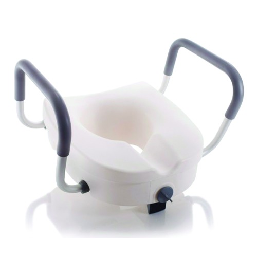 Risers for toilet bowls - Toilet Seat With Central Block And Armrests, Height 13cm