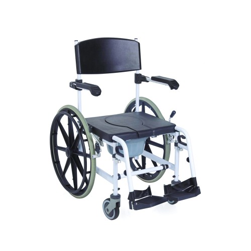 Aides à la salle de bain pour handicapés - Chaise De Toilette Et De Douche Autopropulsée Onda Avec Roues