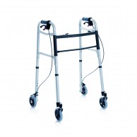 Deambulatore Girello Rollator Clik 2+2 Ruote Per Anziani Disabili Ruote E Freni