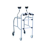 Folding Rollator Walker For The Elderly With Armpits Clik Rp755f And Brakes
