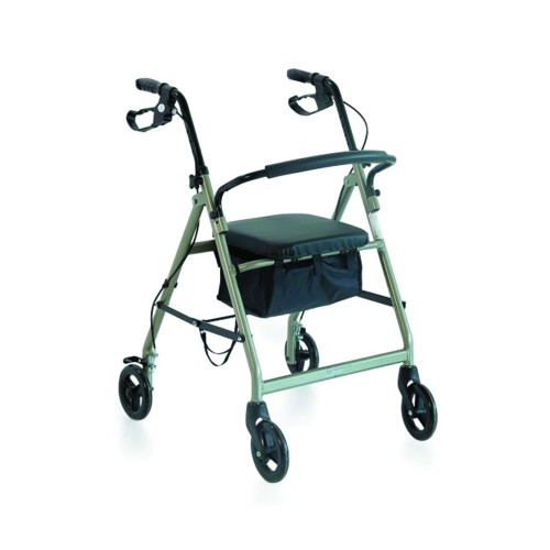 Home Care - Atlas 1.0 Aluminum Folding Rollator Walker For The Elderly And Disabled