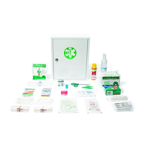 Boxes and Cabinets - Complete Metal First Aid Cabinet 103/m