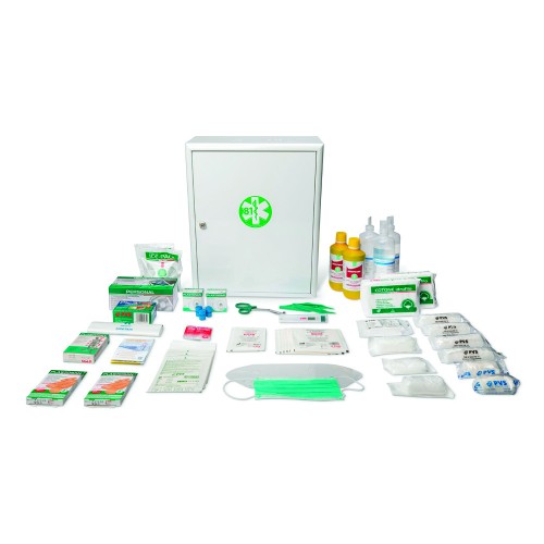 Boxes and Cabinets - Complete Metal First Aid Cabinet 605/m