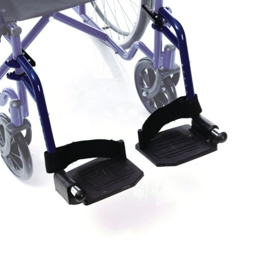 Accesorios y repuestos sillas de ruedas - Par De Plataformas Laterales Extraíbles Con Tope De Talón Para Sillas De Ruedas