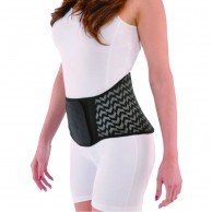 Lumbar Band Corset Brace Fashion Glam Black/black H 25cm Women