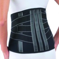 Lumbar Band Corset Orthopedic Brace In-cross Black H 27cm Lumbago 