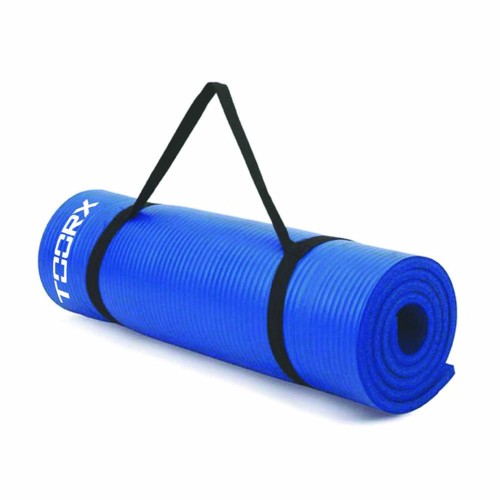 Gym Equipment - Fitness Mat With Blue Carry Handle