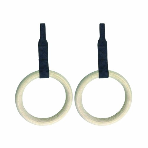 Fitness and Pilates equipment - Kit Pair Of Wooden Rings With Straps For Fst Double