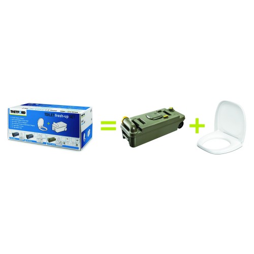 Camper and Caravan - Fresh Up Set C2/c3/c4 Left Hand Portable Toilet Kit With Handle And Wheels