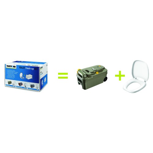 Camper and Caravan - Fresh Up Set C200 Portable Toilet Toilet Kit With Handle And Wheels