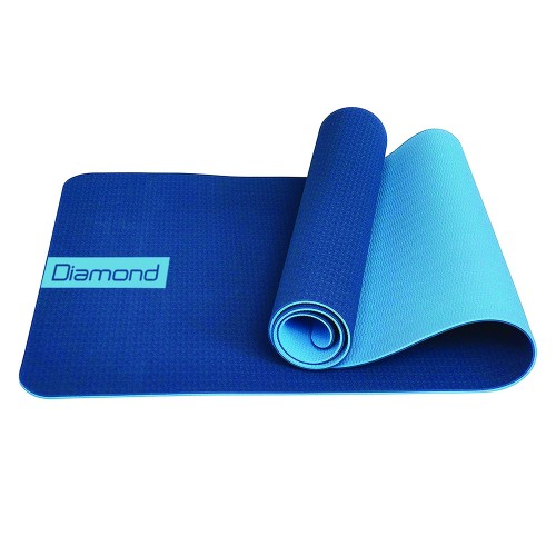 Fitness and Pilates equipment - Tpe Yoga Mat 183x60x0.6cm Two-tone Blue/light Blue  