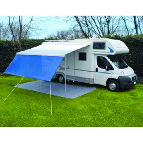 Camper and Caravan - Wall In Blue Shading Screen Fabric