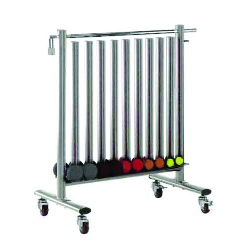 Weights Rack and Dumbbells - Vinyl/neoprene Dumbbell Rack