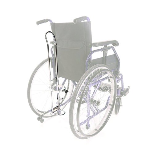 Wheelchair Accessories and Spare Parts - Oxygen Cylinder Holder In Chromed Steel, Max Cylinder Diameter 12cm