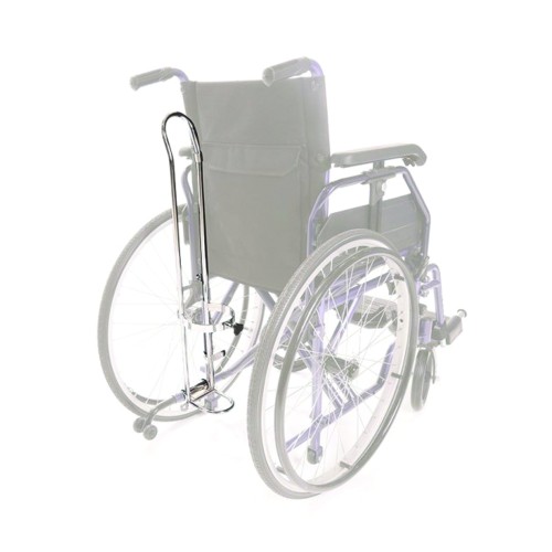 Wheelchair Accessories and Spare Parts - Oxygen Cylinder Holder In Chromed Steel, Max Cylinder Diameter 12cm