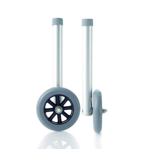 Accessories and spare parts for walkers - Pair Of Legs With Fixed Wheels Diameter 12cm For Walkers