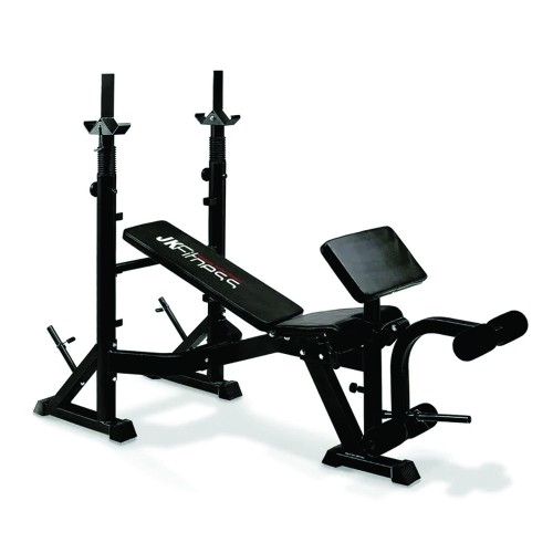Fitness - Adjustable Bench With Professional Barbell Rack Jk 6070